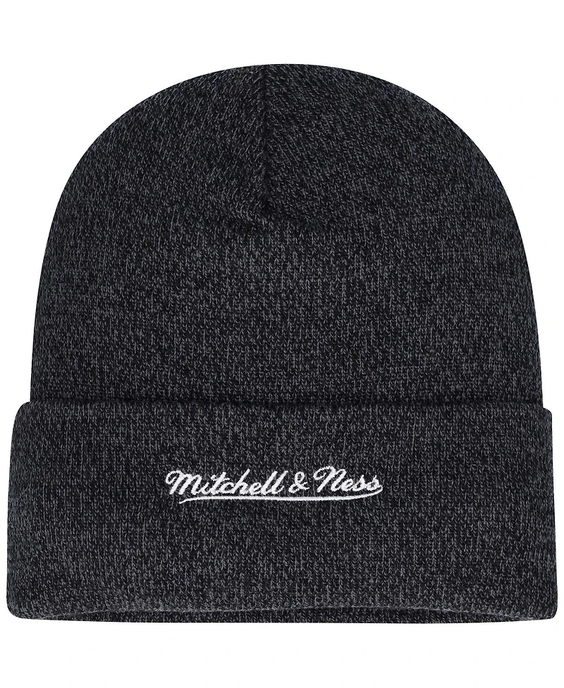 Big Boys and Girls Mitchell & Ness Black New England Patriots Xl Logo Cuffed Knit Hat
