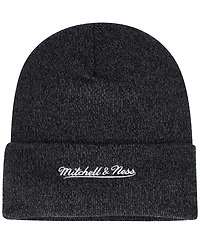 Big Boys and Girls Mitchell & Ness Black New England Patriots Xl Logo Cuffed Knit Hat