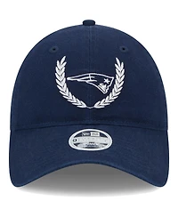 Women's New Era Navy New England Patriots Leaves 9TWENTY Adjustable Hat