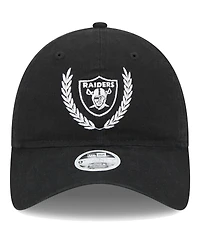 Women's New Era Black Las Vegas Raiders Leaves 9TWENTY Adjustable Hat