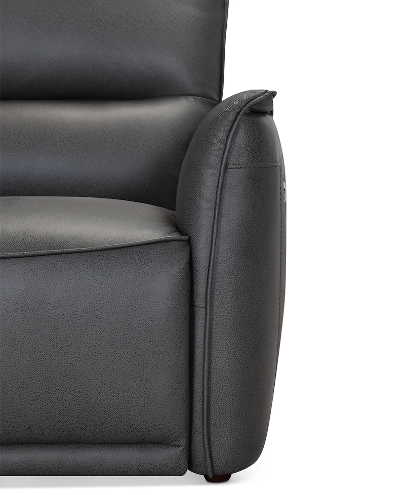 Polner 91" Leather Power Motion Sofa, Created for Macy's