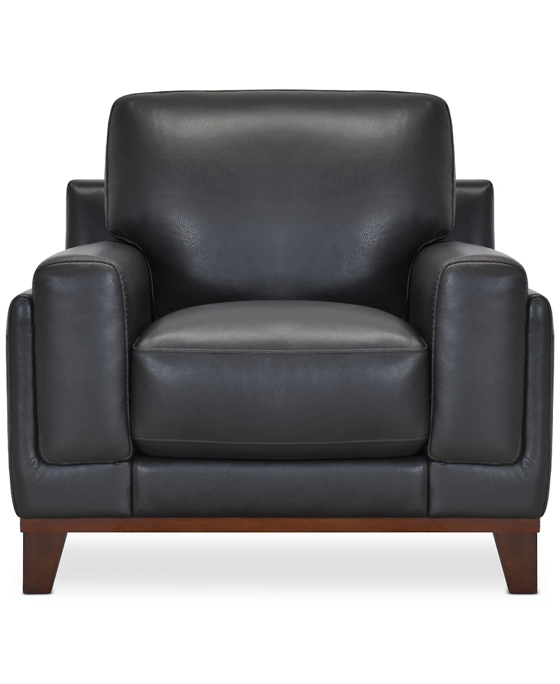 Jeddo 41" Leather Chair, Created for Macy's