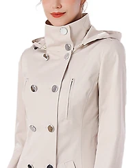 Kimi + Kai Women's Eeva Water-Resistant Hooded Trench Coat