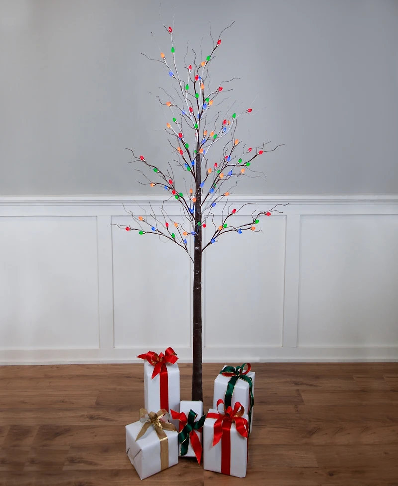 Northlight 6' Light Emitting Diode (Led) Lighted Frosted Christmas Twig Tree Lights