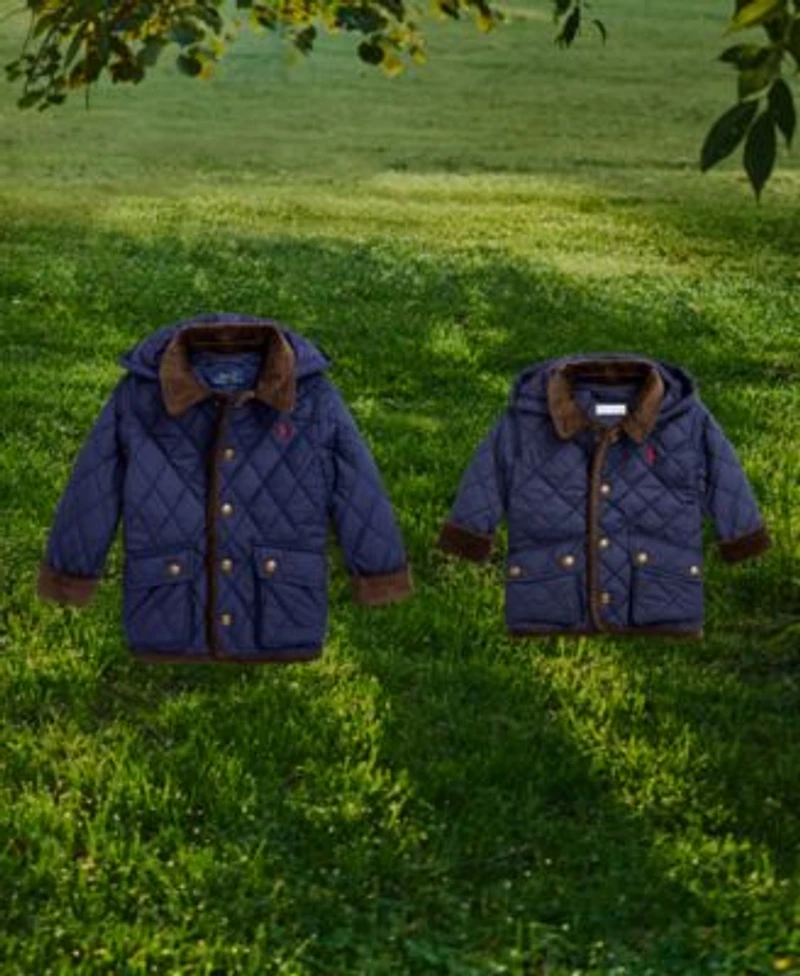 Polo Ralph Lauren Baby Toddler Little Boys Matching Water Repellent Hooded Barn Jacket