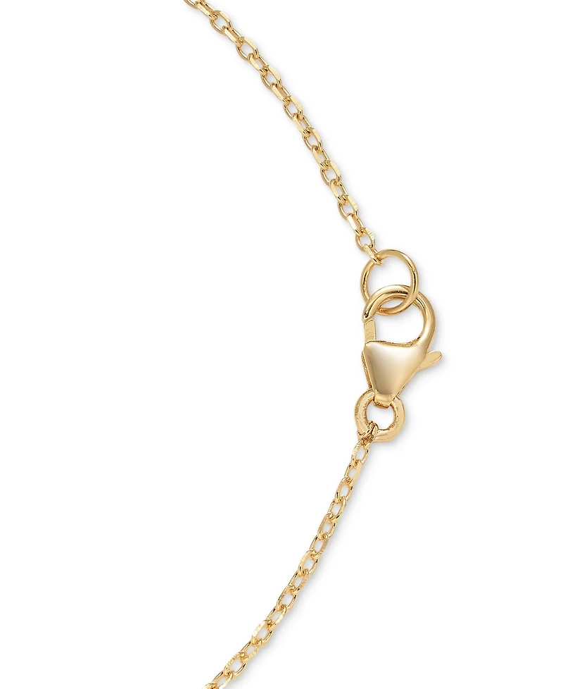 Sky Blue Topaz (1/3 ct. t.w.) & White (5/8 Cross 18" Pendant Necklace 14k Gold-Plated Sterling Silver (Also Citrine, Onyx, Perid