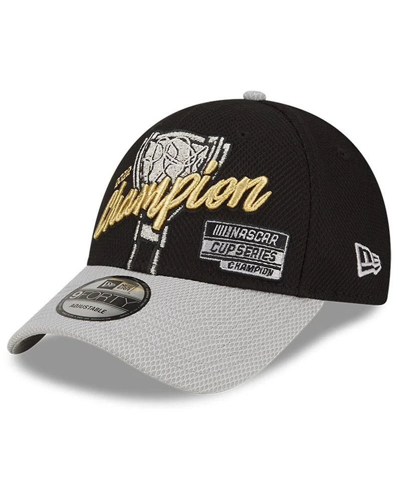 Men's New Era Black, Gray Joey Logano 2022 Nascar Cup Series Champion Victory Lane 9FORTY Adjustable Hat