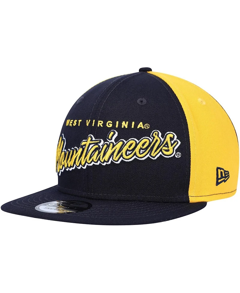 Men's New Era Navy West Virginia Mountaineers Outright 9FIFTY Snapback Hat