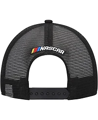 Men's New Era Black, White Nascar 9FORTY A-Frame Trucker Snapback Hat