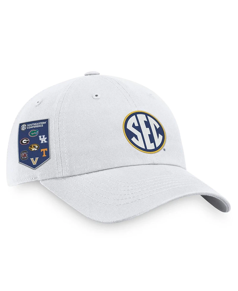 Men's Top of the World White Sec Banner Adjustable Hat