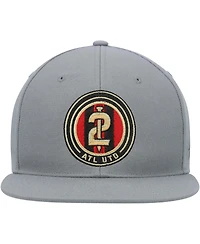 Men's Zephyr Gray Atlanta United Fc Logo Snapback Hat