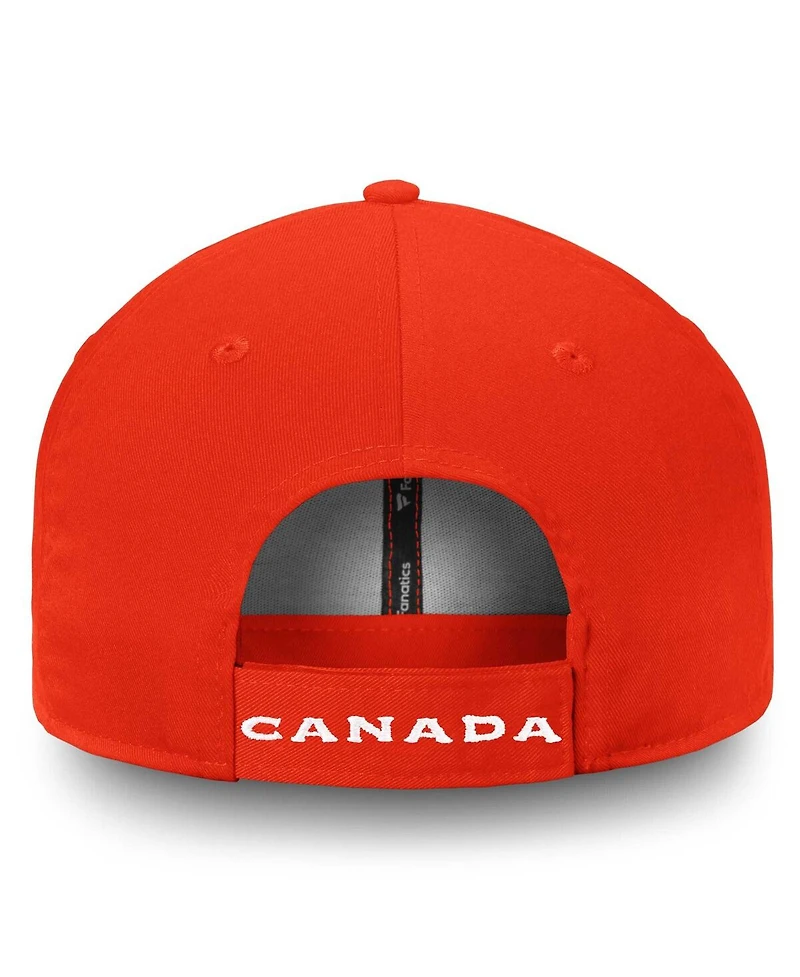 Men's Fanatics Red Hockey Canada Core Adjustable Hat