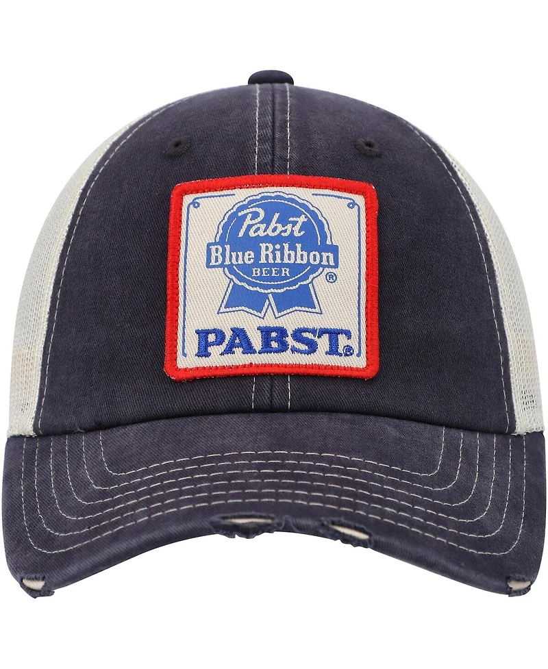Men's American Needle Navy, Cream Pabst Blue Ribbon Orville Snapback Hat