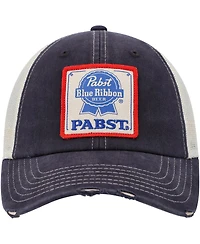 Men's American Needle Navy, Cream Pabst Blue Ribbon Orville Snapback Hat