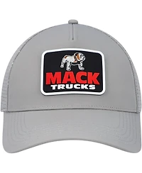 Men's American Needle Gray Mack Trucks Super Tech Valin Trucker Snapback Hat