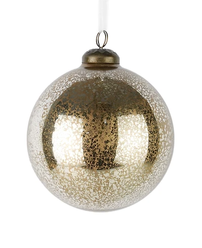 Seasonal Mercury Glass Ornament 100 Millimeter, Set of 3