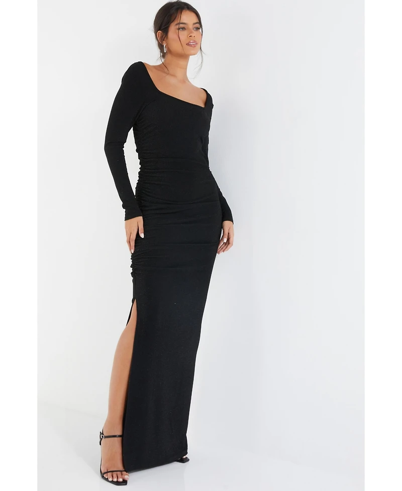 Quiz Women's Brillo Long Sleeve Maxi Dress