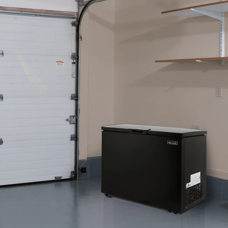 Newair 7 Cu. Ft. Compact Chest Freezer in Black, Digital Temperature Control, Fast Freeze Mode, Door Alarm, Wire Basket, Self-Diagnostic System, and L