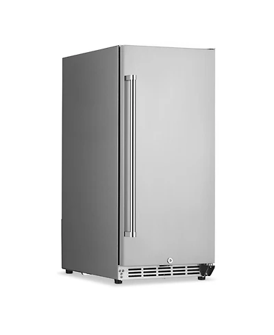 Newair 15" 3.2 Cu. Ft. Commercial Stainless Steel Built-in Beverage Refrigerator, Weatherproof and Outdoor Rated