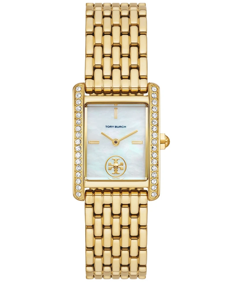 Tory Burch Women's The Eleanor Gold-Tone Stainless Steel Bracelet Watch 25mm