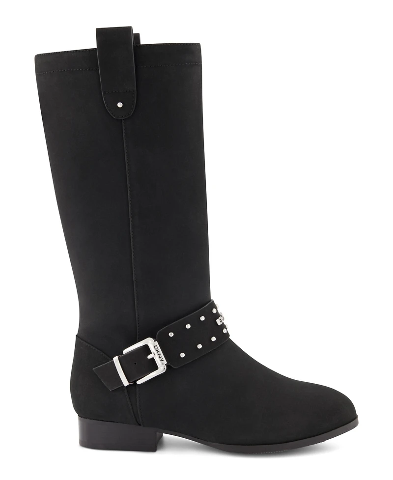 Dkny Little Girls Ellie Studded Strap Tall Riding Boots