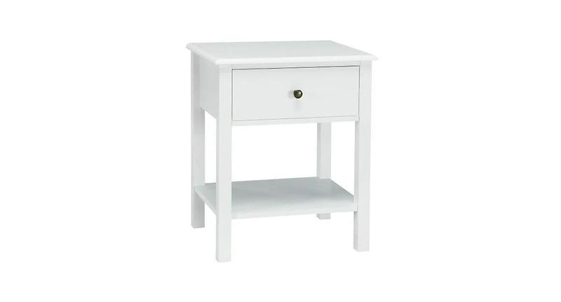 Nightstand End Table with Drawer and Shelf