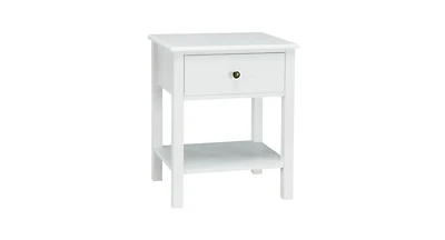 Nightstand End Table with Drawer and Shelf