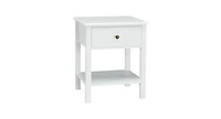 Nightstand End Table with Drawer and Shelf