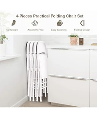 Commercialine Padded Folding Chair,Set of 4