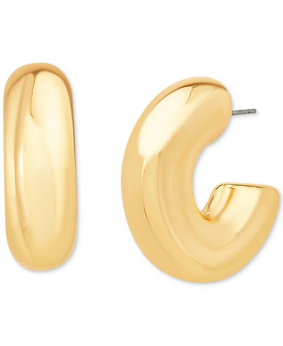 kensie Gold-Tone Chunky Medium Hoop Earrings, 1.2"