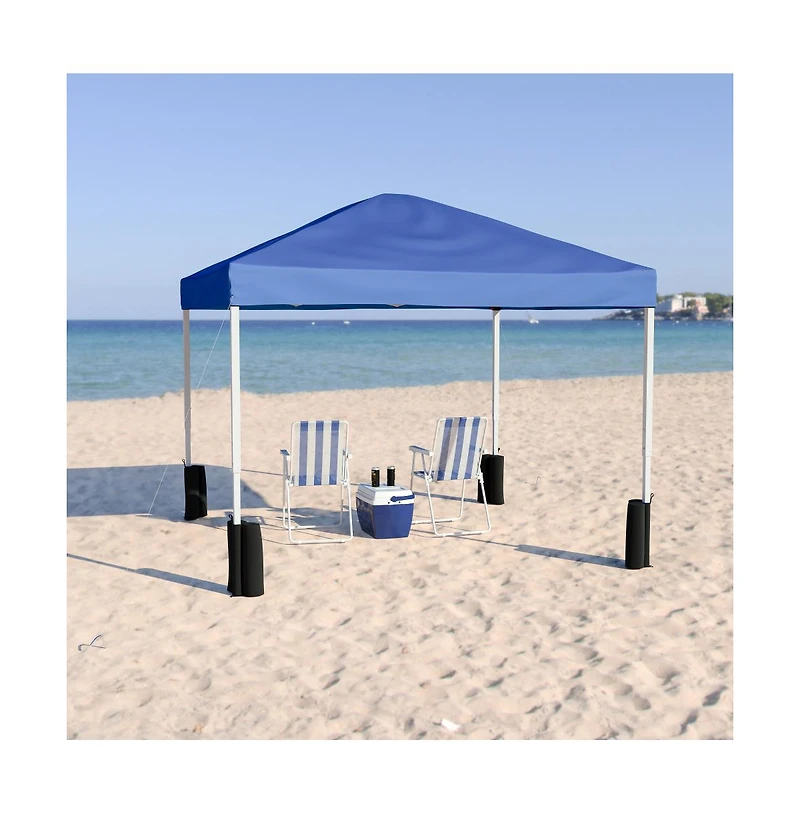 Ukko 10'X10' Weather Resistant, Uv Coated Pop Up Canopy Tent With Sandbags And Wheeled Case