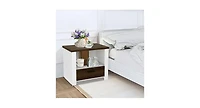 Accent Nightstand with Drawer and Open Shelf