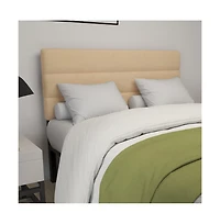 Merrick Lane Coppola Queen Headboard With Tufted Upholstery And Powder Coated Metal Frame