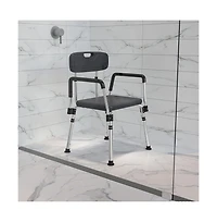 300 Lb. Capacity Quick Release Back & Arm Shower Chair