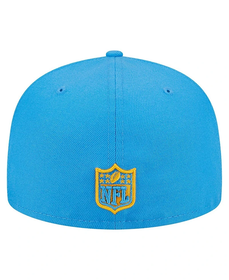 Men's New Era Powder Blue Los Angeles Chargers Main 59FIFTY Fitted Hat