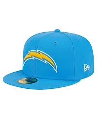 Men's New Era Powder Blue Los Angeles Chargers Main 59FIFTY Fitted Hat