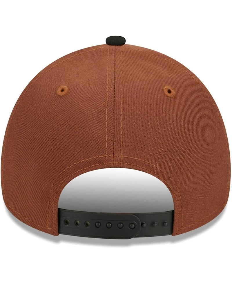 Men's New Era Brown, Black Los Angeles Rams Harvest A-Frame Super Bowl Lvi 9FORTY Adjustable Hat