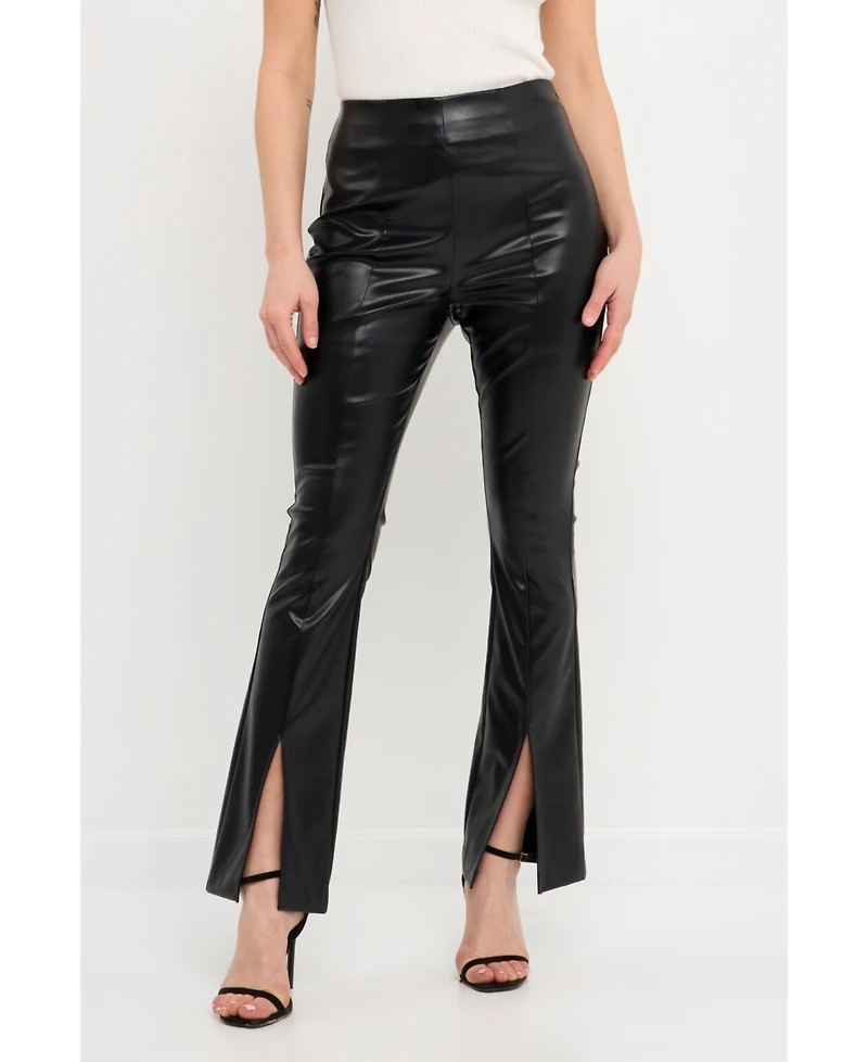 Grey Lab Women's Slit Detail Leggings