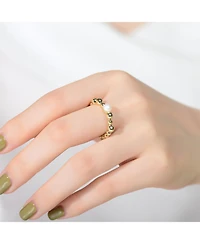 Sterling Silver 14K Gold Plated and 4.5MM Fresh Water Pearl Ring