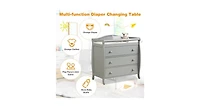 Baby Changing Table with 3 Drawers and Safety Belt