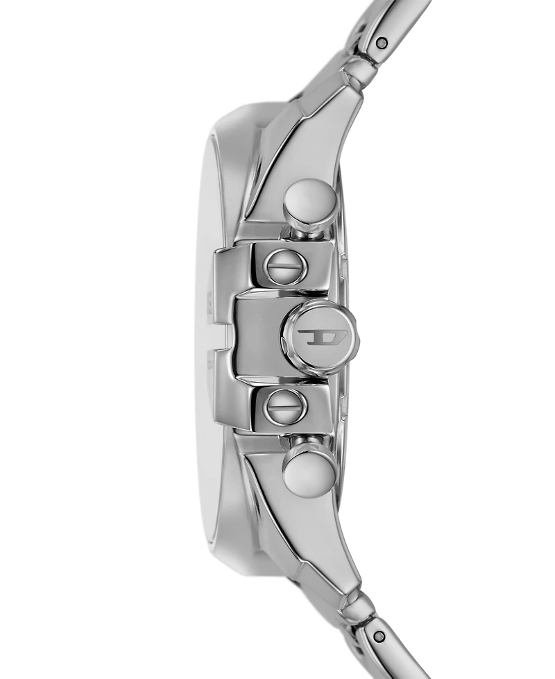 Diesel Men's Baby Chief Chronograph Silver-Tone Stainless Steel Watch 43mm