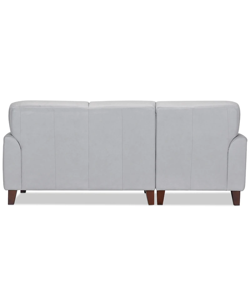 Closeout! Ashlinn 86" 2-Pc. Pastel Leather Sectional, Created for Macy's