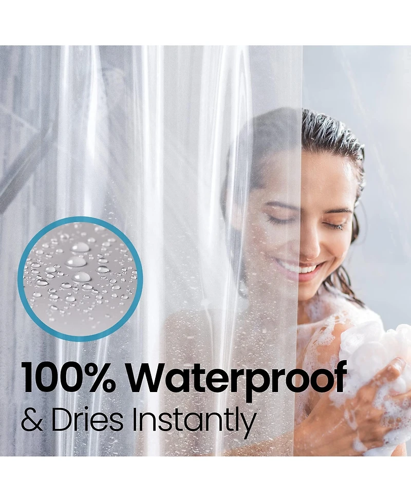 72" W x 78" H 8G Peva Extra Heavy Weight Shower Liner - Liba