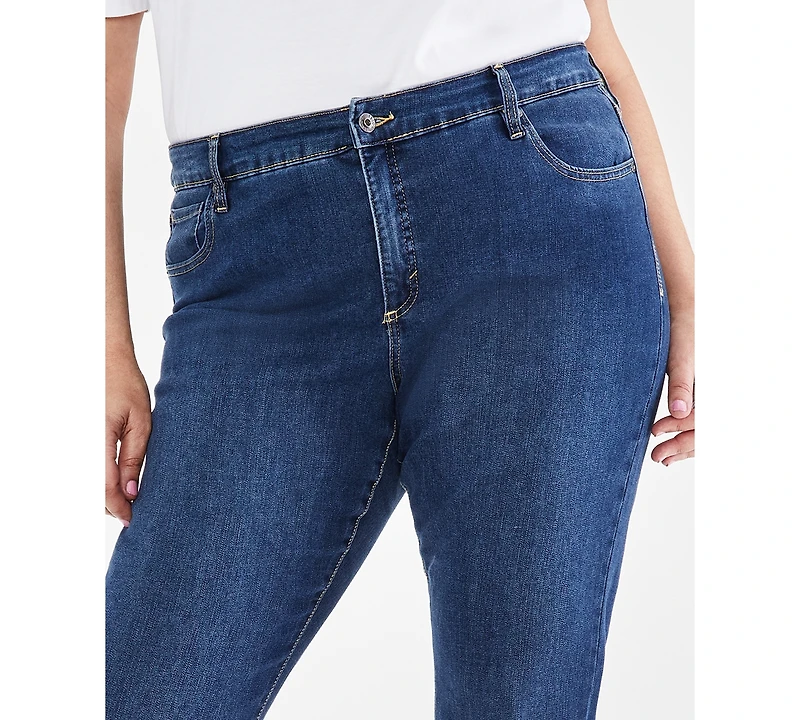 Style & Co Plus High-Rise Straight-Leg Jeans