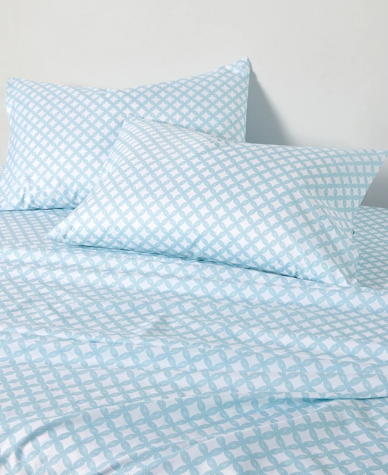 Sunham Microfiber Easy Care Printed -Pc. Sheet Set