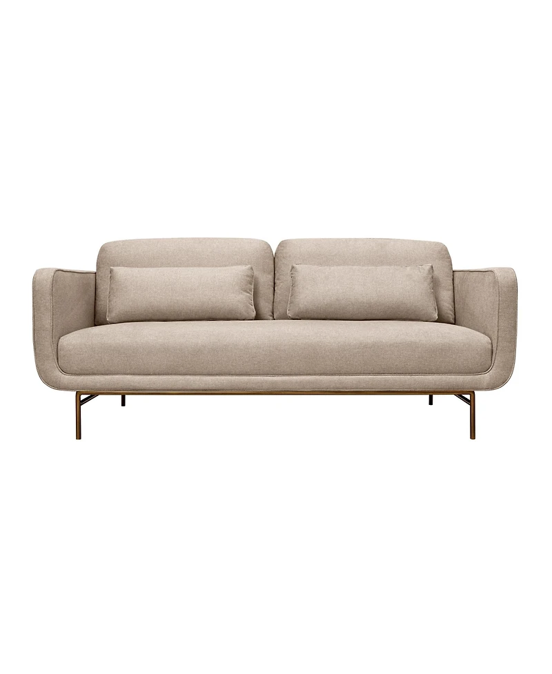 Armen Living Lilou 77" Polyester, Nylon with Metal Legs Sofa