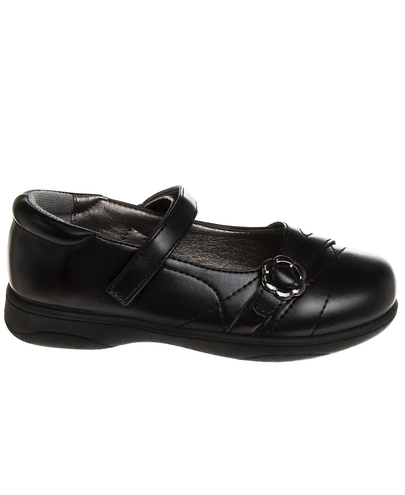 French Toast Little Girls School Hook and Loop Closure Shoes