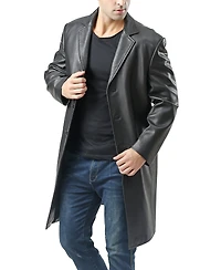 Bgsd Men Leather Long Walking Coat