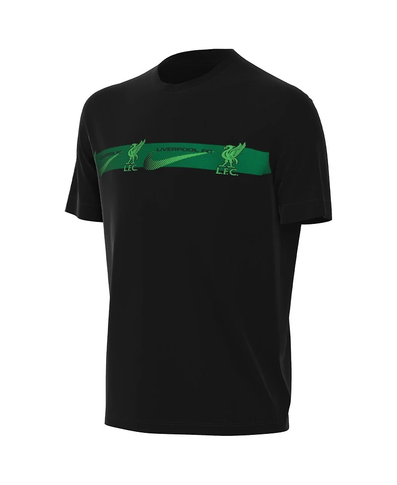 Big Boys and Girls Nike Black Liverpool Repeat T-shirt
