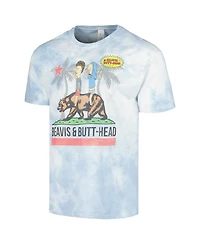 Men's and Women's Mad Engine White Beavis Butt-Head Riding Cali Bear Graphic T-shirt